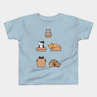 Cats In Boxes Kids T-Shirt